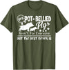 Pot Belly Pig T shirts - Pot Belly Pig Shirt - Olive Green