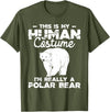 Funny Polar Bear Shirts Human Costume - Polar Bear Lover Zookeeper Wildlife T-Shirt - Olive Green