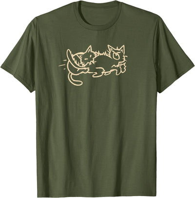 Funny Animals Y2K 90s Art Cat Tomcat 90s Y2K Fighting T-Shirt