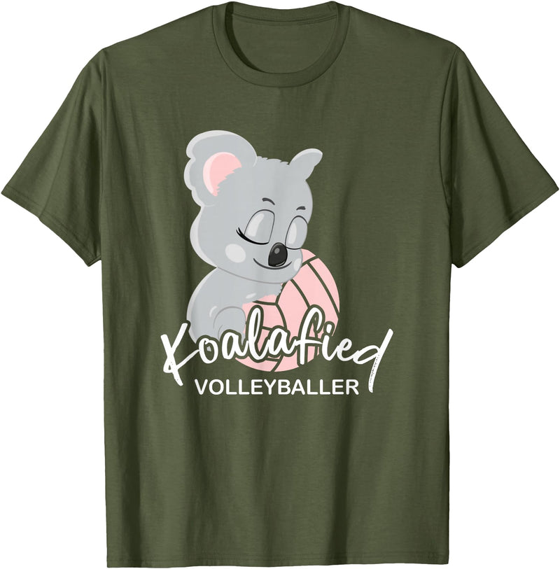 FIDORATIS koalafiziert Koala Bär Shirts Geschenke Koalafied Women's Volleyballer I Volleyball Beach Volleyball T-Shirt - Olive Green