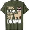 Llama Gift Llama Lover Accessories & Lama Stuff Funny Llama Design for Men Women Kids Llama Lover Llama T-Shirt - Olive Green