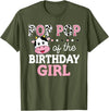 Cow Birthday Shirts For Family Men Women Cow Lover Pop Pop of The Birthday Girl Shirt Farm Cow Grandpa 1st T-Shirt - Olive