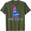 gamer shirts by jean olivier Funny llama outfit gamer outfit just loot it T-Shirt - Olive Green