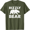Rizz Meaning Tees Rizzly Bear T-Shirt - Olive Green