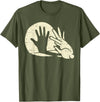 Funny Rabbit Animal Bunny Lover Shadow Play Pun Gift T-Shirt in Olive Green