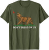 Dont Tread On Us Bear California Patriot Tee Don't Tread On Us California Bear Patriotic T-Shirt - Olive Green
