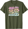 Imagine Dayton Tees There's no such thing as too many stickers llama T-Shirt - Olive Green