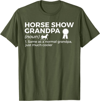 Horse Show Apparel Funny Horse Show Grandpa Definition T-Shirt - Olive Green