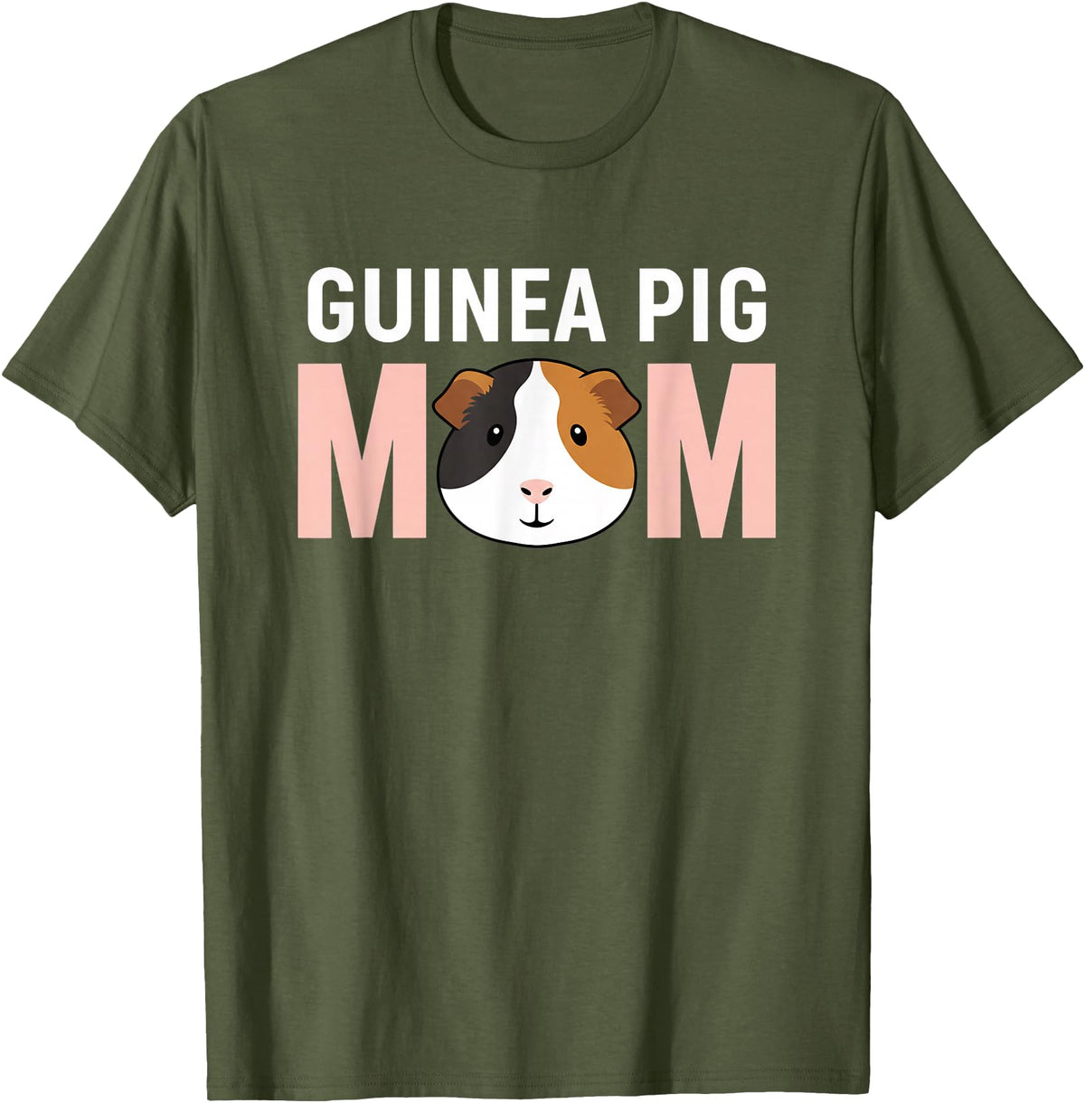 Cavy Mom Designs FarmAnimal Guinea Pig Mom Cavy Owner Mom Design T-Shirt - Olive Green