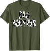 funny saying Gifts for Family Members and more Big Brother Cow Print Cow Pattern T-Shirt - Olive Green