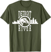 Eternal Angler Detroit River Walleye Fishing T Shirt for Men Women T-Shirt - Olive Green