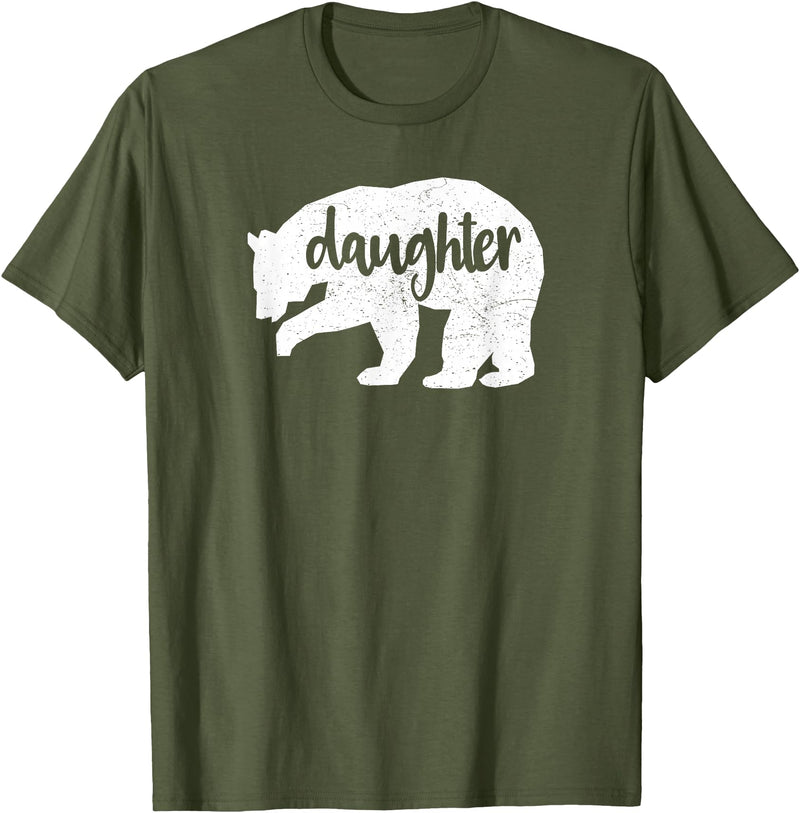 Family & Animals Gifts Daughter Bear - Funny Family T-Shirt Cool Animal Love Tee T-Shirt - Olive Green