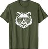 gigi Bear Family Apparel Gigi Bear Face with Sunglasses T-Shirt - Olive Green
