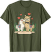 Llama Bride and Groom Wedding Matching Couple Llama Bride and Groom Wedding Art Matching Couple Loving T-Shirt - Olive Green