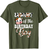 Love Family Matching Mommy of The Birthday Boy Cow Farm 1St Birthday Boy T-Shirt - Olive Green