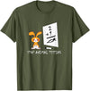 Cute Rabbit Bunny Stop Animal Testing Funny Kawaii T-Shirt in Olive Green