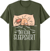 Funny Bunny Official Sleepshirt for Bunny Girl & Boy T-Shirt in Olive Green