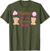 Family Birthday Bear Gifts Brother of The Birthday Girl Bear 1st Birthday Party Girl T-Shirt - Olive Green