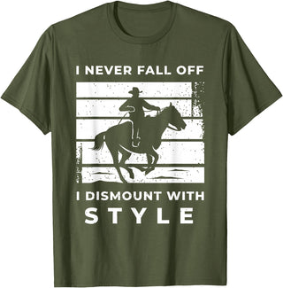 Funny Horse Quote Shirts And Equestrian Gifts Funny Horse Quote Outfit For A Lover Of Horse T-Shirt - Olive Green