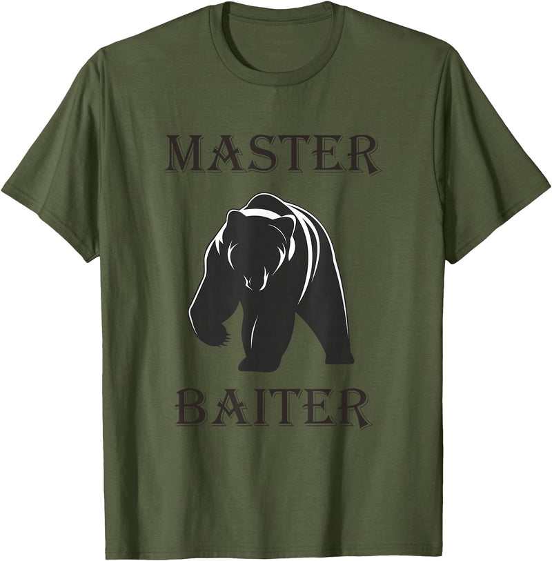 OutdoorMerch Master Bear Baiter Shirt T-Shirt - Olive Green