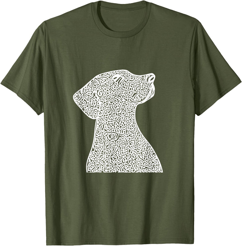 Pet Art Dog Design Dog T-Shirt - Olive Green