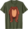 The Easy Costume Idea Shop Bear Halloween Costume Shirt - Brown Grizzly Bear T-Shirt - Olive Green