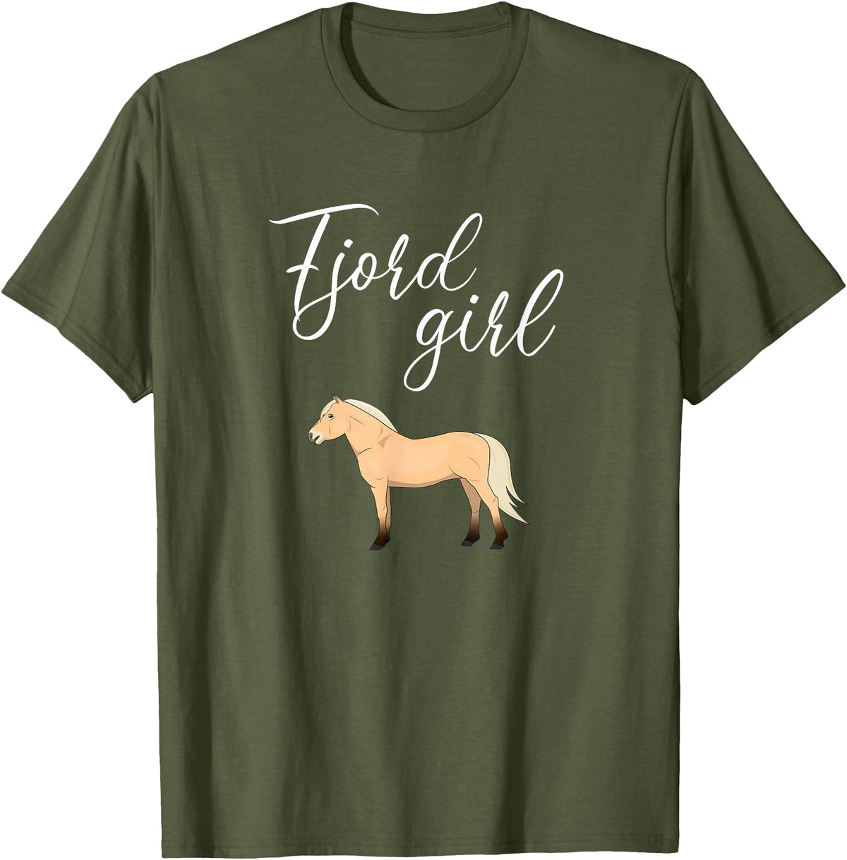 Fjord Horse apparel Fjord Horse, Norwegian Fjord Horse T-Shirt - Olive Green