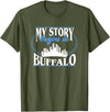 City Designs by Dennex Born in Buffalo T-Shirt - Olive Green