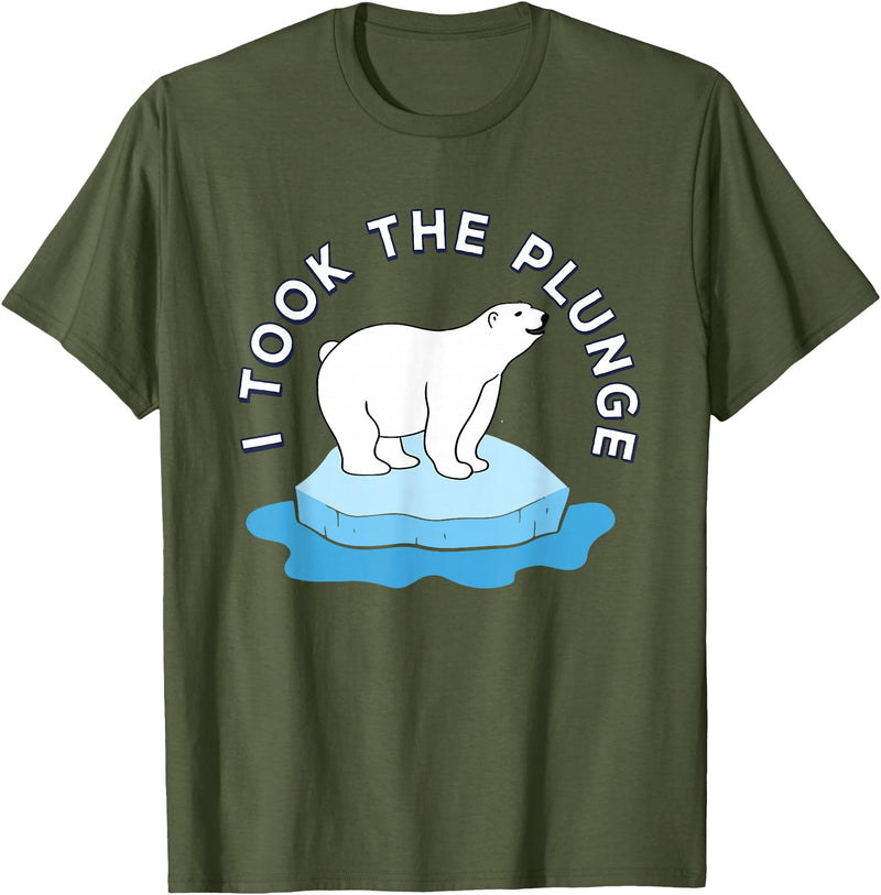 Cute Polar Bear Plunge Day 2026 Polar Bear Plunge Day 2026 I Took The Plunge T-Shirt - Olive Green