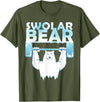 Funny Weightlifter Tees Funny Polar Bear Swolar Bear Lifting Tshirt T-Shirt - Olive Green
