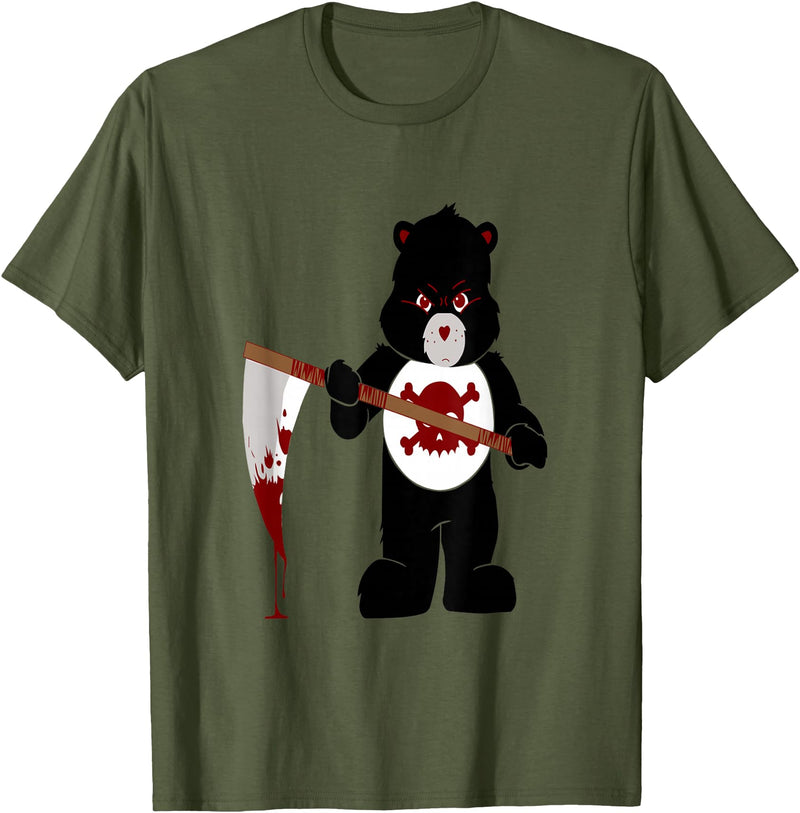 Jujubella Angry Bear Scare Bear Teddy Bear No Kids T-shirt T-Shirt - Olive Green