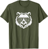 grandma Bear Family Apparel Grandma Bear Face with Sunglasses T-Shirt - Olive Green