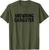 Passion8 Gear Show Pig Show Steer Gangster T-Shirt - Olive Green