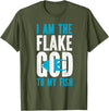 Fish Keeping Fish Tank Lovers Aquarist HS0 Saltwater Aquarium I Am The Flake God To My Fish T-Shirt - Olive Green