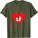 Guinea Pig Accessories & Shirts Guinea Pig Valentine's Day Shirt - Funny Guinea Pig Tshirt T-Shirt - Olive Green