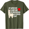 SOMMAS TEACHER A Whole Llama Learning Going on Funny First Grade Teacher T-Shirt - Olive Green