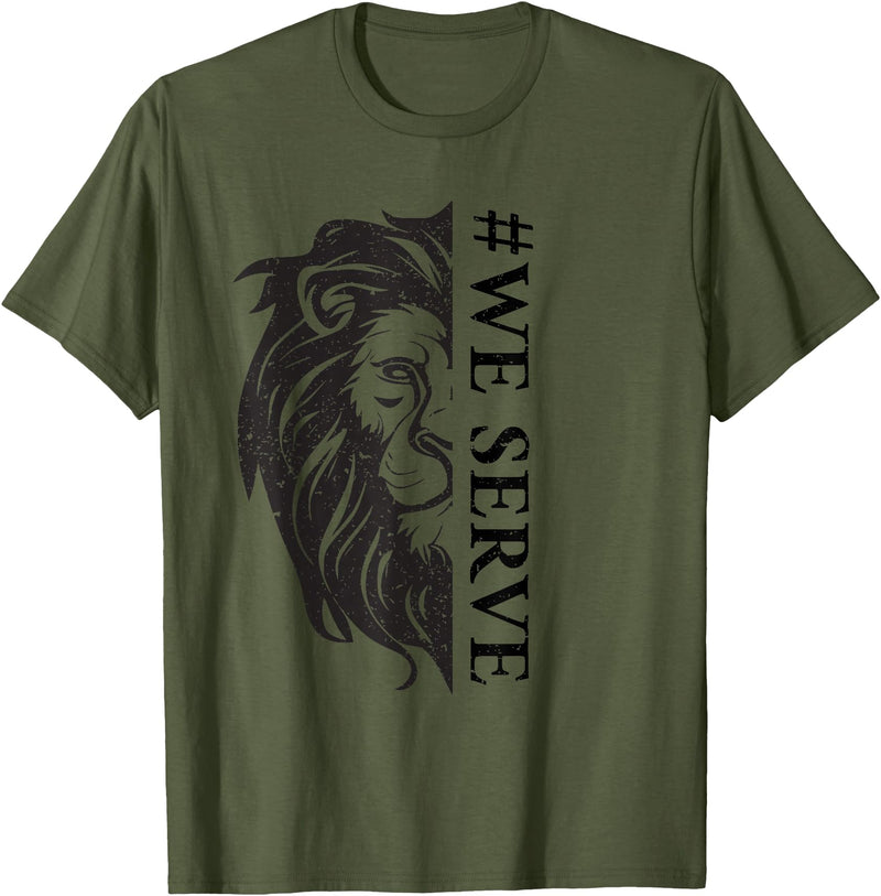 Lions international We Serve Lions outfits We Serve Lions Vintage Lions Club International T-Shirt - Olive Green