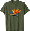 DDD Flowers Bird of Paradise Flower T-Shirt - Olive Green