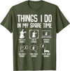 Things I Do in My Spare Time Bunny Rabbit Girls Kids Womens T-Shirt in Olive Green