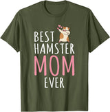 Best Hamster Mom Cute Hamster Owner T-Shirt - Olive Green