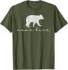 Mama Bear Shirt Cute White T-Shirt - Olive Green