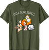 Antidepressants Rabbit Cute Bunny Funny Rabbit Lover T-Shirt in Olive Green