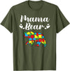 Mama Bear Autism Awareness Mom Puzzle Clothing Co Autism Awareness Mama Bear Proud Autistic Mom T-Shirt - Olive Green