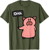 Pig Lover Shirts For Men Women Kids Pig Oink Sign Funny Hog Swine Farm Animal Men Women Kids T-Shirt - Olive Green