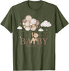 Cute Bearly Wait Baby Shower Bear Matching Family Abuela We Can Bearly Wait Baby Shower Bear Family Matching T-Shirt - Olive Green