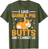 Cute and funny guinea pig gifts I like guinea pig butt and I can't lie T-Shirt - Olive Green