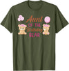 Family Birthday Bear Gifts Aunt of The Birthday for Girl Bear 1st Birthday Party Girl T-Shirt - Olive Green