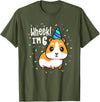 Guinea Pig Birthday by Joy Haus Guinea Pig Birthday Party Wheek Kids 6 Year Old 6th Outfit T-Shirt - Olive Green