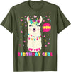 Llamazing Birthday Party Outfit Llama Lovers Mom Of The Birthday Girl Cute Mama Llama Alpaca Llamazing T-Shirt - Olive Green
