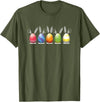Cute Easter Eggs Bunny Rabbit Ears Kids Adult T-Shirt in Olive Green